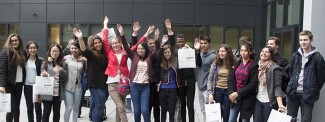 Les élèves de 3ème du collège Evariste Galois et de 1ère S du lycée Rodin