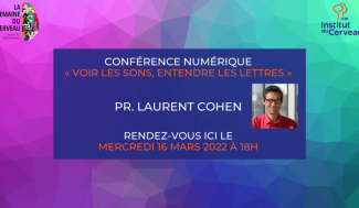 Visuel Conférence numérique, "Voir les sons, entendre les lettres"