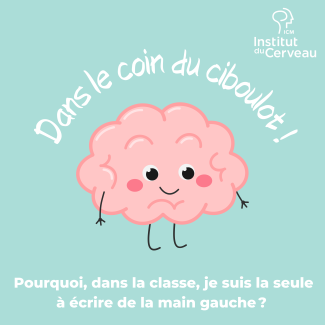 Pourquoi, dans la classe, je suis la seule à écrire de la main gauche ?