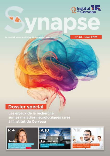 Première page du synapse "Les enjeux de la recherche sur les maladies neurologiques rares à l’Institut du Cerveau"